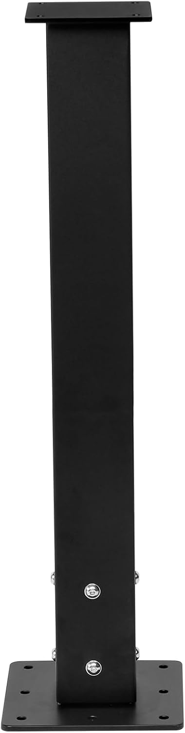 Extra Large Locking Mailbox with Post for Outside, Heavy Duty Base Plate Included, 21.6" x 11.8" x 16.5" XL Metal Mailbox and Post Combo, Weather-Resistant, Easy Assembly, Black