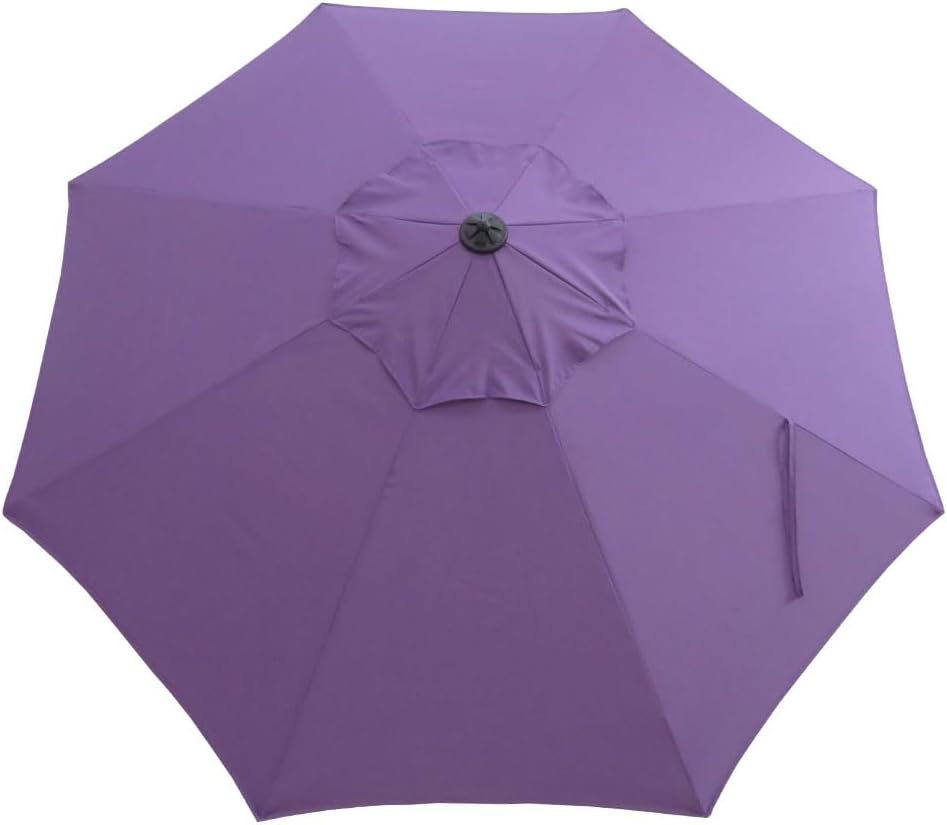 9ft Patio Umbrella Replacement Canopy Market Umbrella Top Outdoor Umbrella Canopy with 8 Ribs,Vented Canopy, Fade Resistant, UPF 50+ Excellent Sun Protection