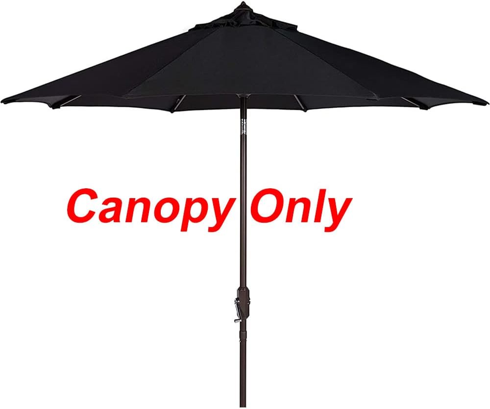 9ft Patio Umbrella Replacement Canopy Market Umbrella Top Outdoor Umbrella Canopy with 8 Ribs,Vented Canopy, Fade Resistant, UPF 50+ Excellent Sun Protection