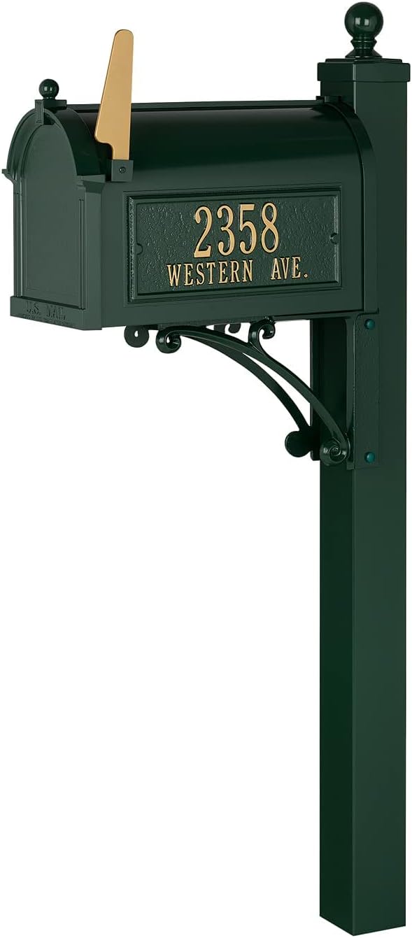 Whitehall Deluxe Streetside Mailbox Package,Bronze,Extra Large,70727
