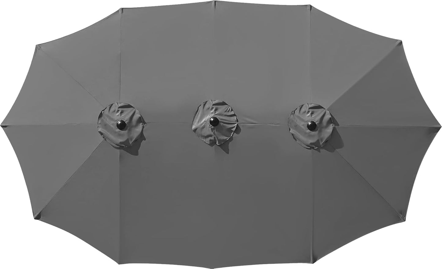 12 Ribs Umbrella Canopy Replacement for 15ft Double-Sided Patio Umbrella, Frame NOT Included