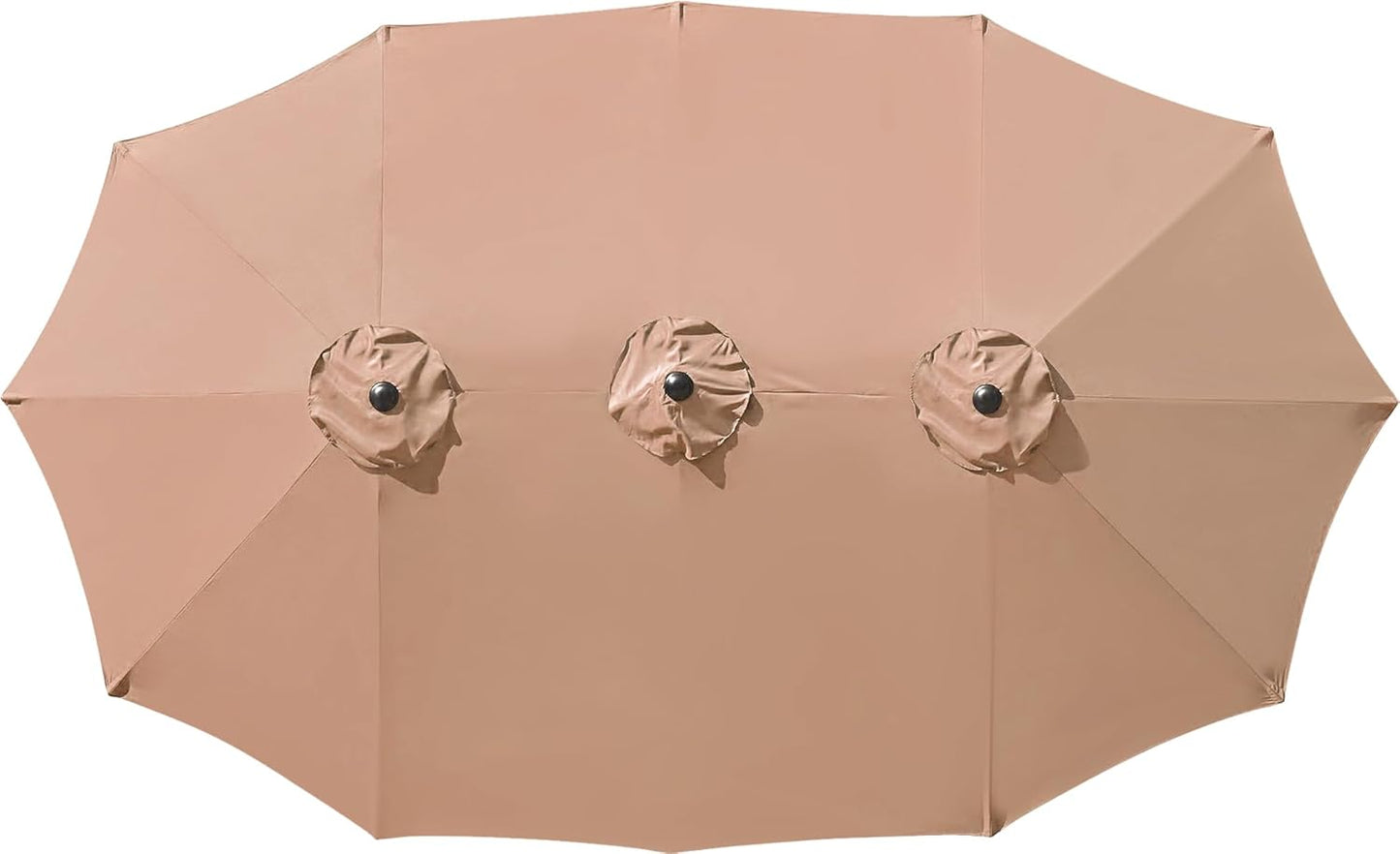12 Ribs Umbrella Canopy Replacement for 15ft Double-Sided Patio Umbrella, Frame NOT Included