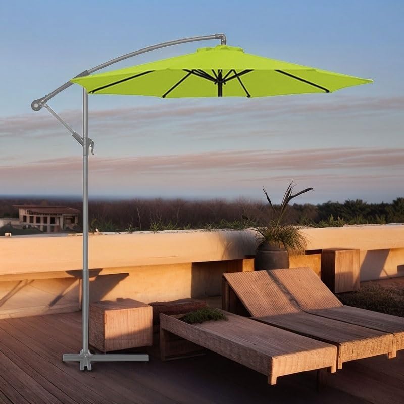 Cantilever umbrella replacement canopy 11ft – 8 Ribs Patio Offset Umbrella Fabric Top Cover with UV-Resistant Polyester for Outdoor Garden Deck Backyard(Royal blue)