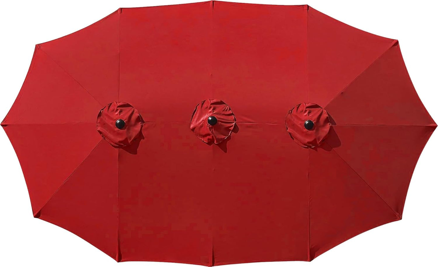12 Ribs Umbrella Canopy Replacement for 15ft Double-Sided Patio Umbrella, Frame NOT Included