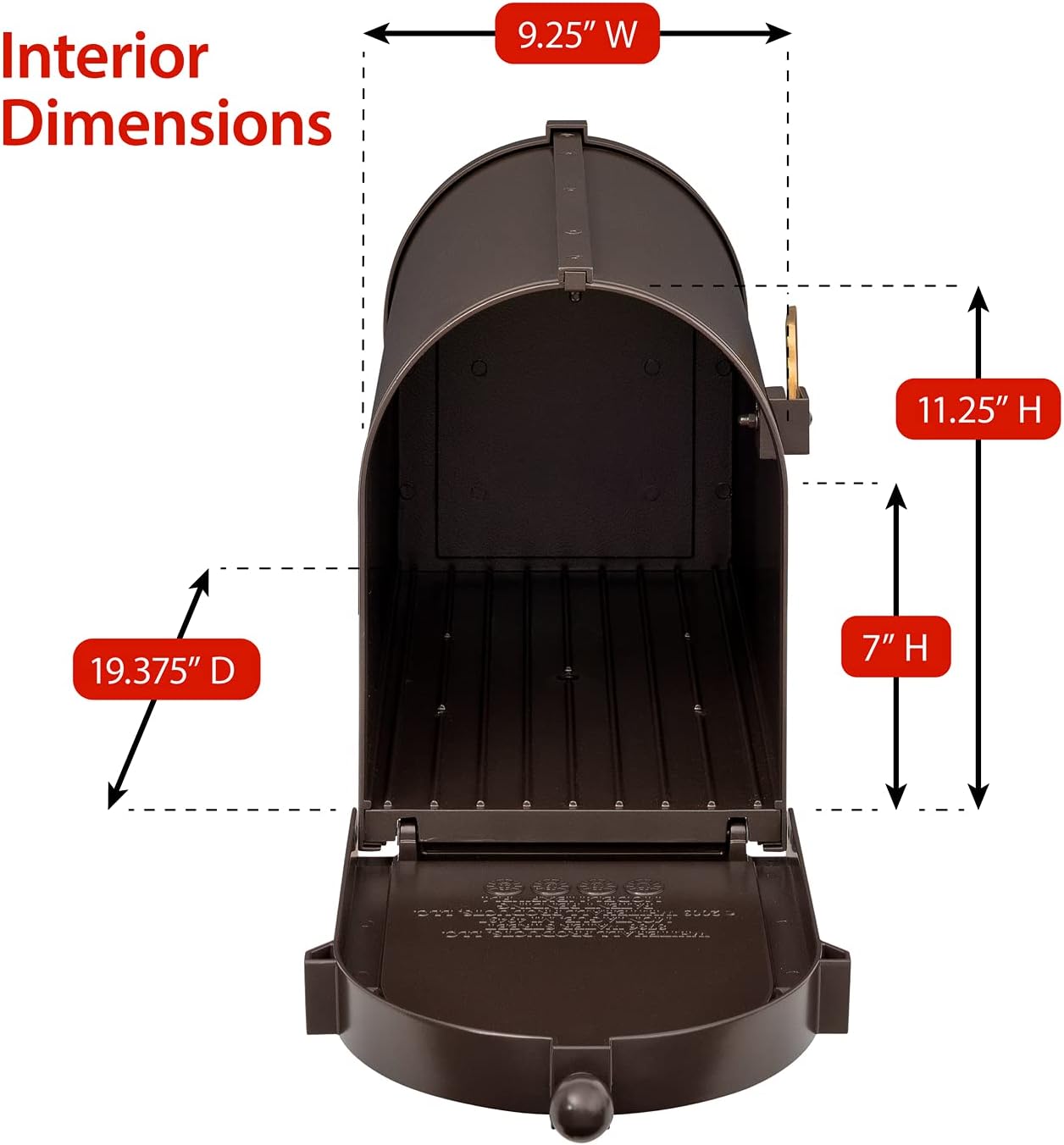 Whitehall Deluxe Streetside Mailbox Package,Bronze,Extra Large,70727
