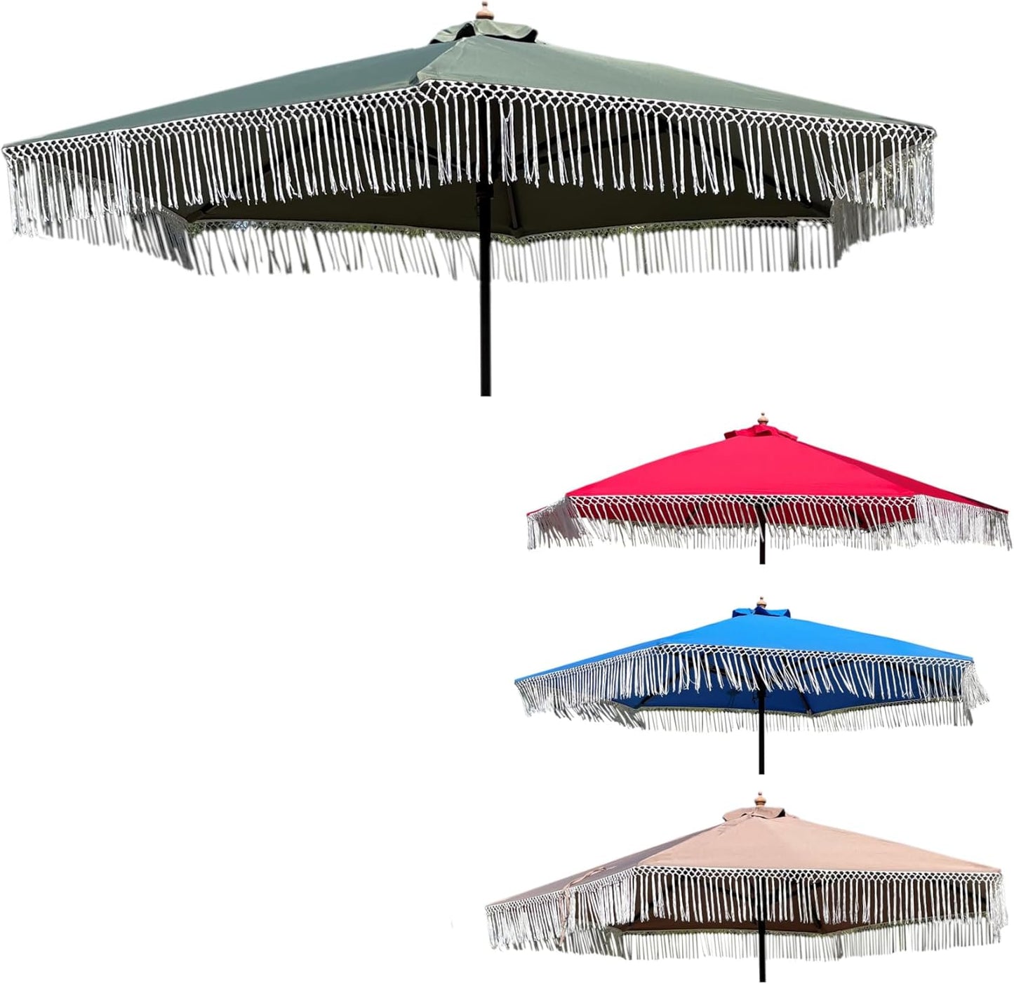 Formosa Covers 9ft 6 Ribs Market Patio Umbrella Replacement Canopy - Top Canvas - 300D UV Protective and Water Resistant Umbrella Olefin Fabric- Premium Quality Replacement Canopy Cover ONLY (Navy)