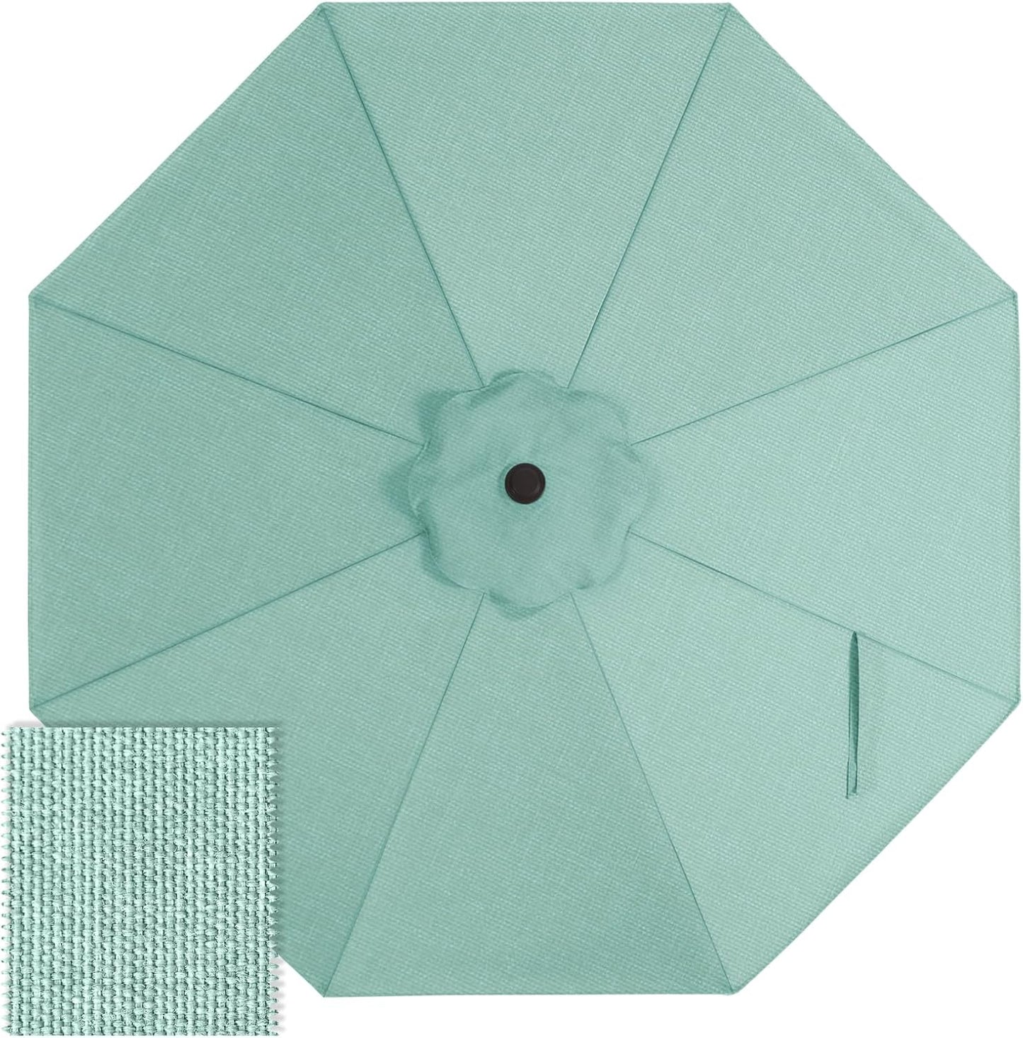 ABCCANOPY OLEFIN® 5-Year Non Fading 9FT Patio Umbrella Replacement Canopy Only (Turquoise)