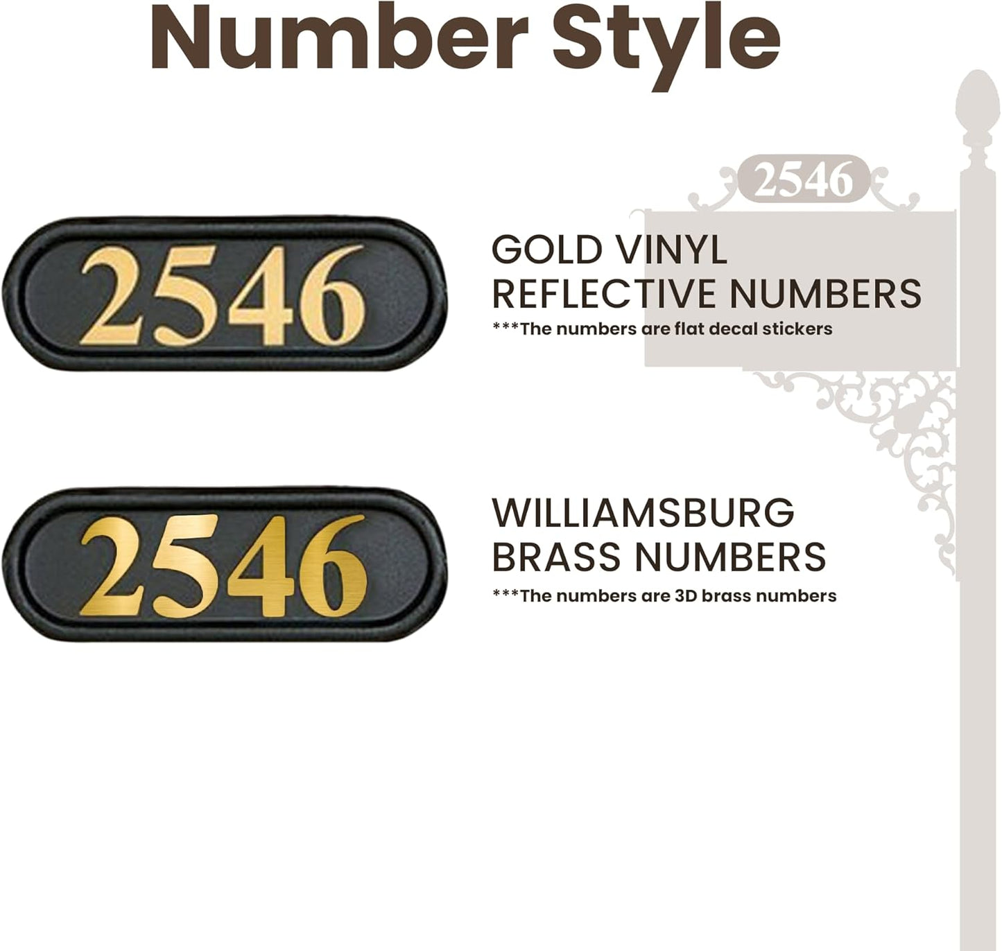 ADDRESSES OF DISTINCTION Charleston Mailbox & Post System – Black Rust Resistant Mailbox – Includes Address Plaque, Numbers, Scroll & Mounting Hardware (Large)