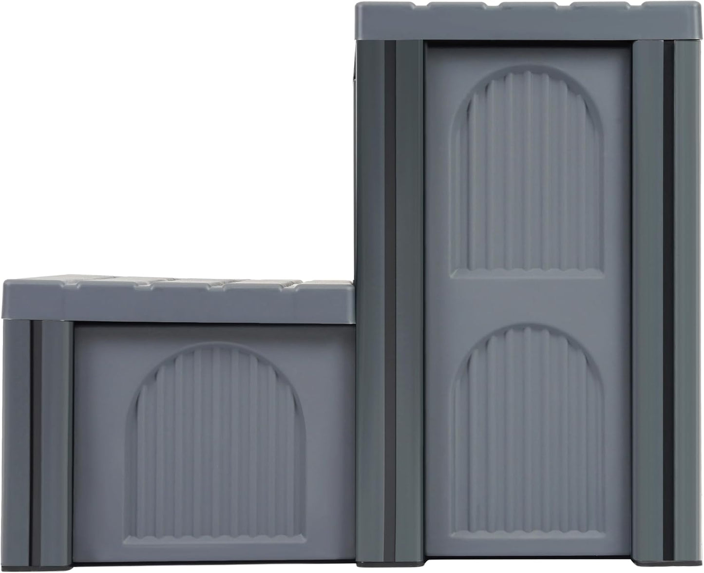 Hot Tub Steps 2-Step with Storage 500 LBS Capacity Textured Spa Stairs Step for Universal Hot Tub/Camper/SPA Pool/Pet Stairs Charcoal Grey