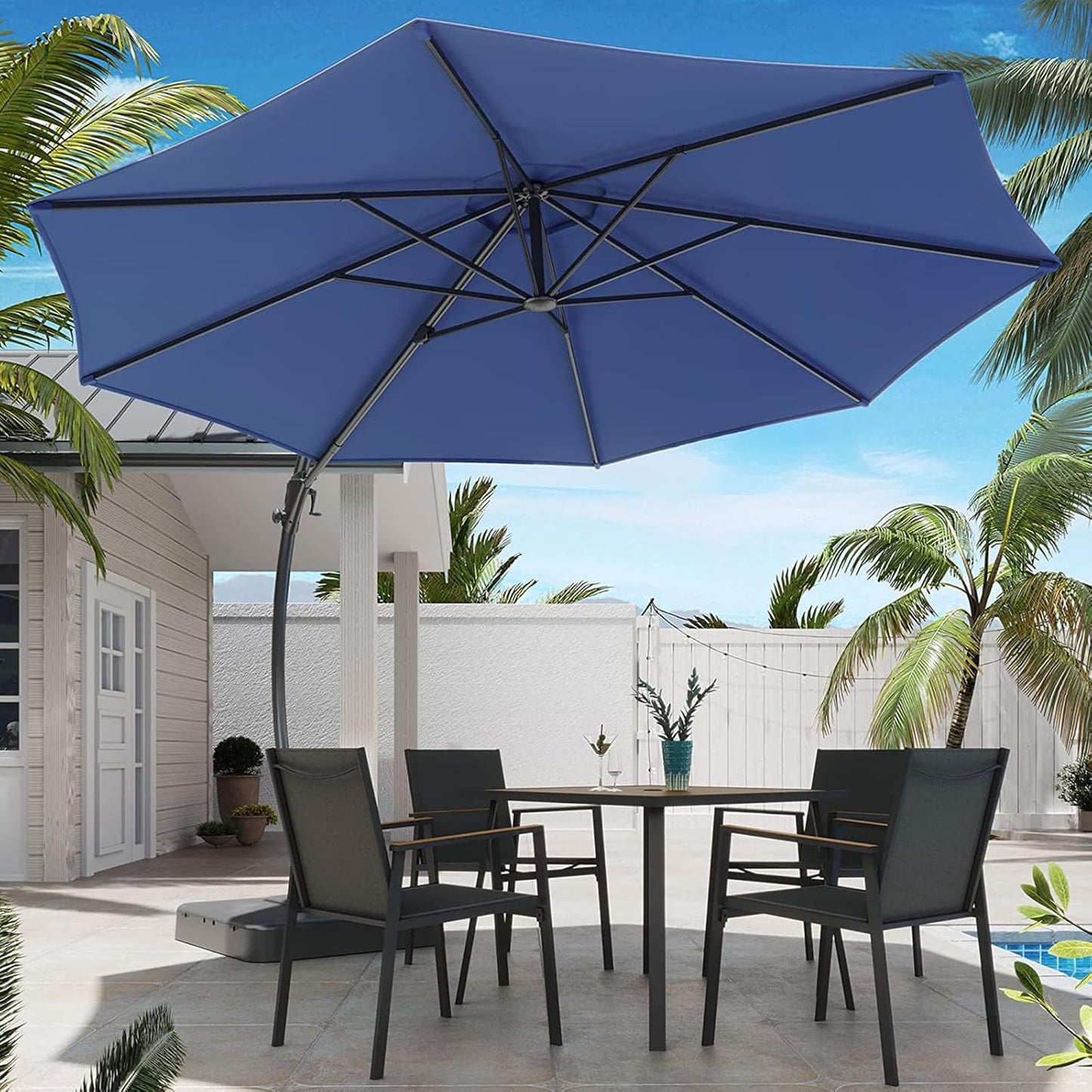 LAUSAINT HOME Patio Umbrella Replacement Canopy, Only Fits 8 Ribs Outdoor Patio Umbrella, Outdoor Deck Pool Umbrella Top