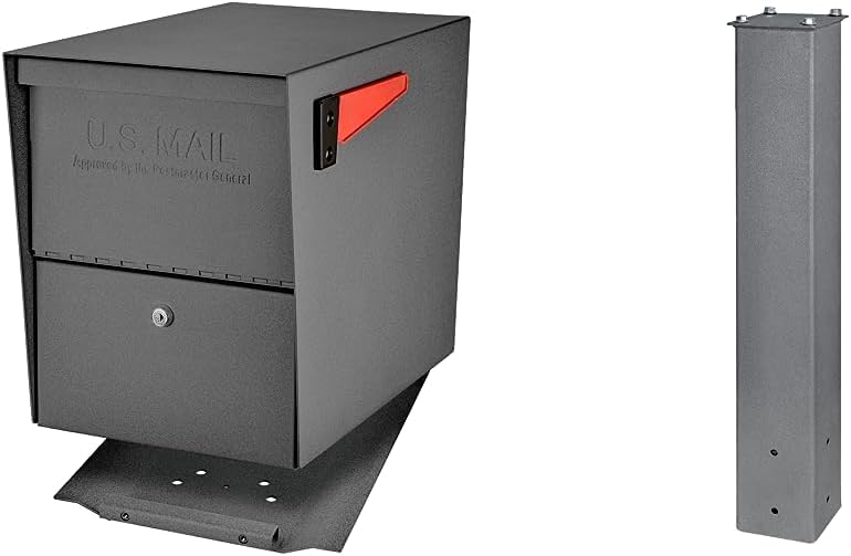 Mail Boss Security Mailbox, Bronze 7208 Package Master Curbside Locking 21.5 in. x 16.5 in. x 12 in.
