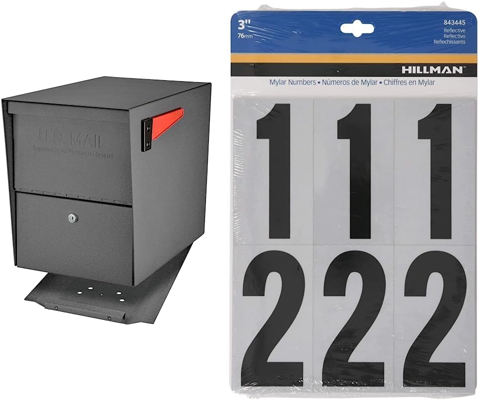 Mail Boss Security Mailbox, Bronze 7208 Package Master Curbside Locking 21.5 in. x 16.5 in. x 12 in.