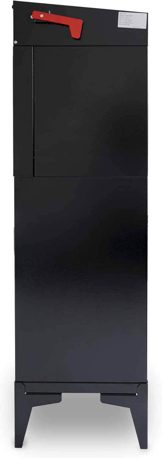 Pochar Large Package Delivery Boxes for Outside, Extra Large Mailbox for Parcel, Alloy Steel Post Mailbox, Lockable Anti-Theft Parcel Drop Box for Porch Curbside Office, 14.25" x 20.5" x 47.5"