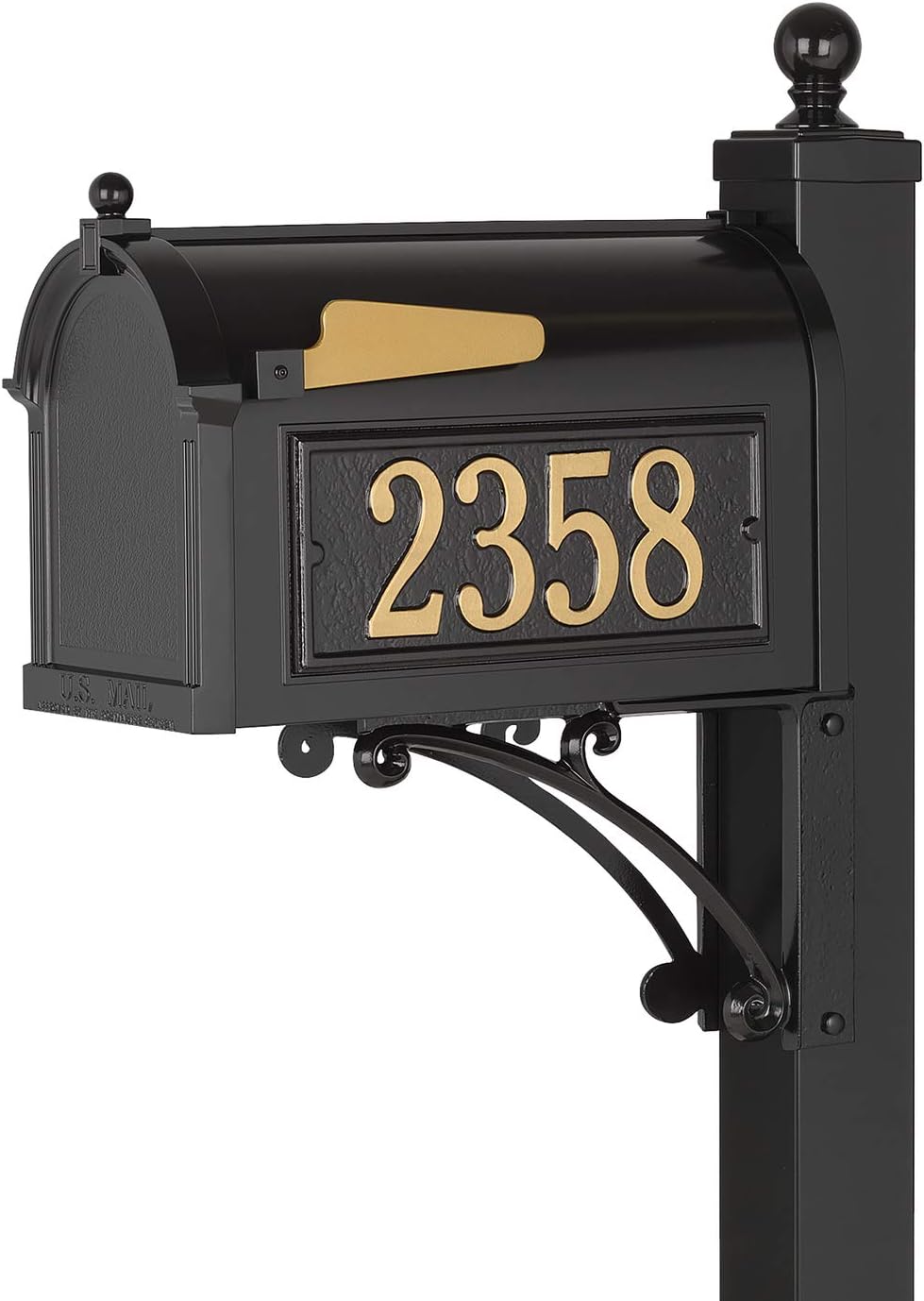 Whitehall Products 16536 Deluxe Mailbox Package, Black