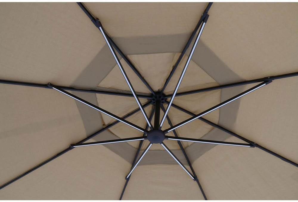 Garden Winds Replacement Canopy Top Cover for Hampton Bay LED Offset Solar Umbrella - WILL FIT MODEL YJAF-052 ONLY - WILL NOT FIT ANY OTHER MODEL