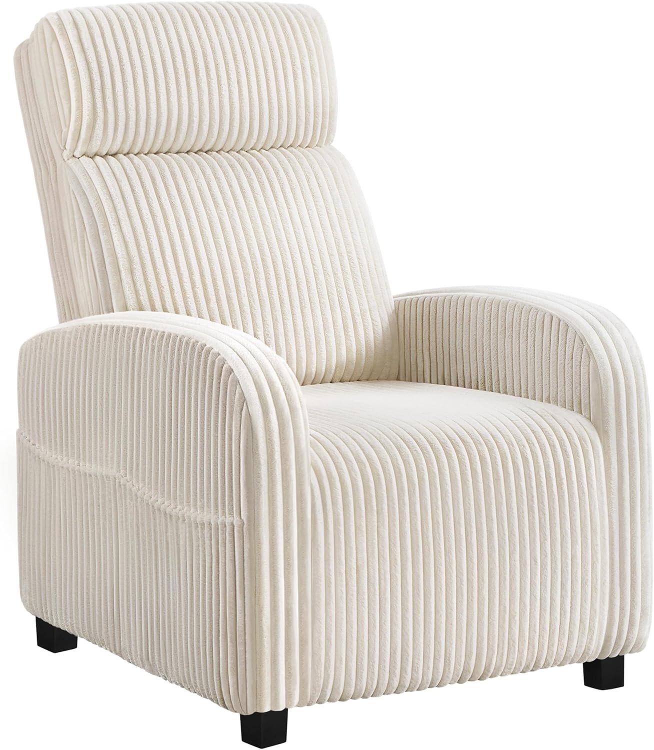 Yaheetech 360° Swivel Glider Chair for Nursery, Rocking Chair Nursing Chair with Side Pockets, Corduroy Glider for Living Room with High Back Beige