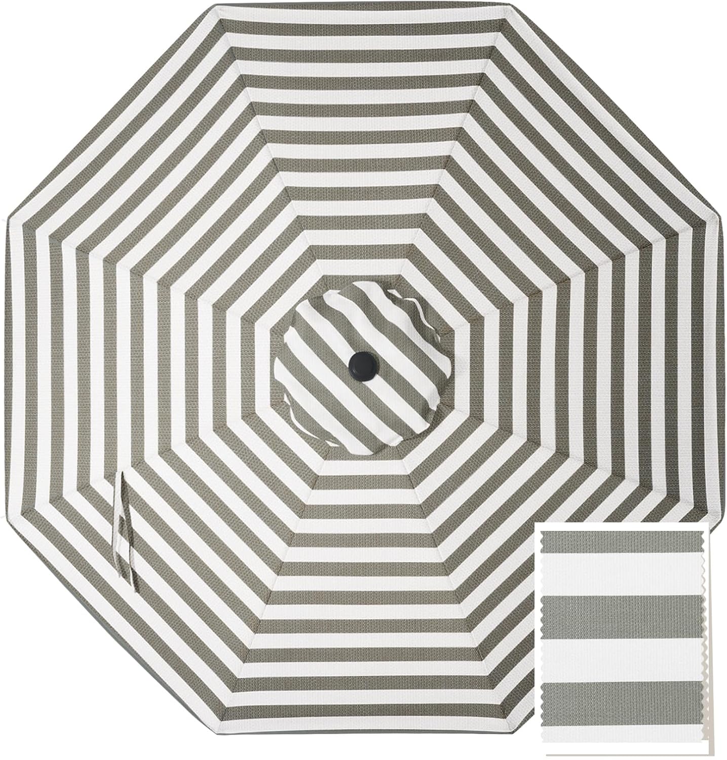 MASTERCANOPY 5-Year-Non-Fading Olefin 9FT Patio Umbrella Replacement Canopy-Antique Beige Canopy Only