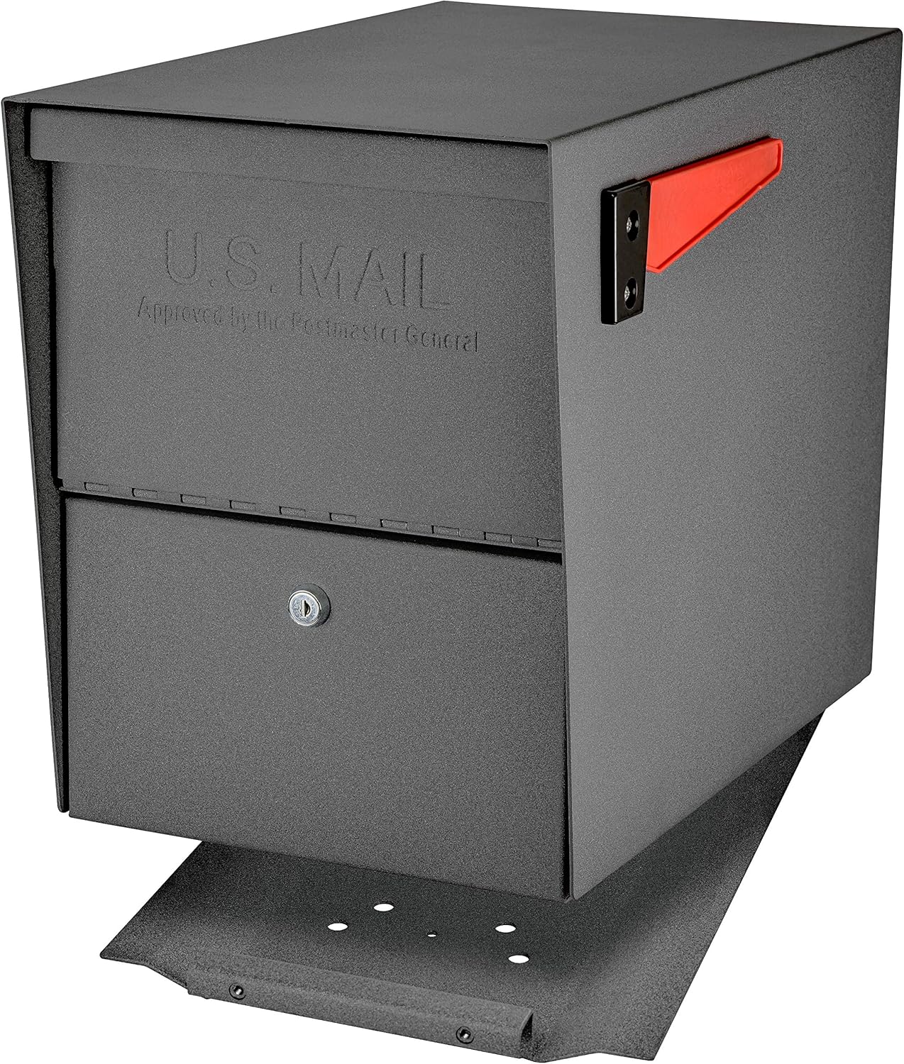 Mail Boss Security Mailbox, Bronze 7208 Package Master Curbside Locking 21.5 in. x 16.5 in. x 12 in.